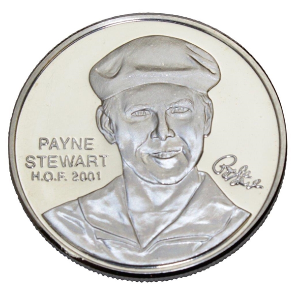 Payne Stewart Commemorative PGA Golf Hall Of Fame Medal .999 Fine Silver 
