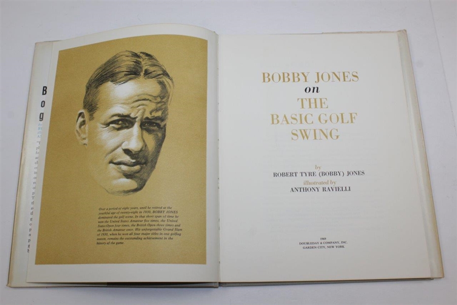 1969 'Bobby Jones On The Basic Golf Swing' 1st Edition Book