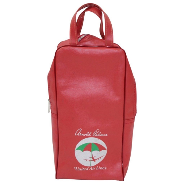 Classic Arnold Palmer Red United Air Lines Shoe Bag