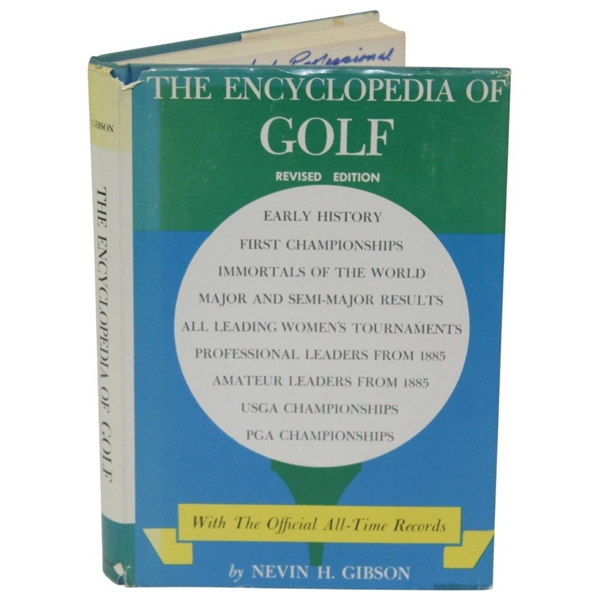 Walter Hagen's Personal 'Encyclopedia of Golf' Personalized by Author Gibson with Estate Letter