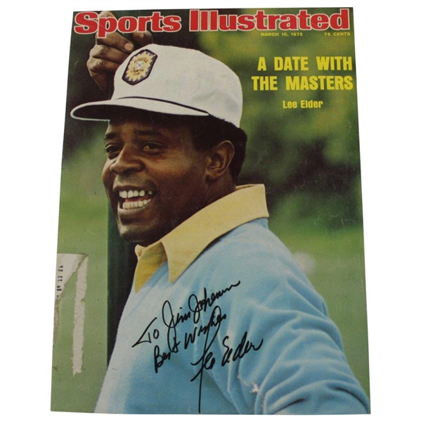 Lee Elder Signed & Personalized SI Cover Page Only JSA ALOA