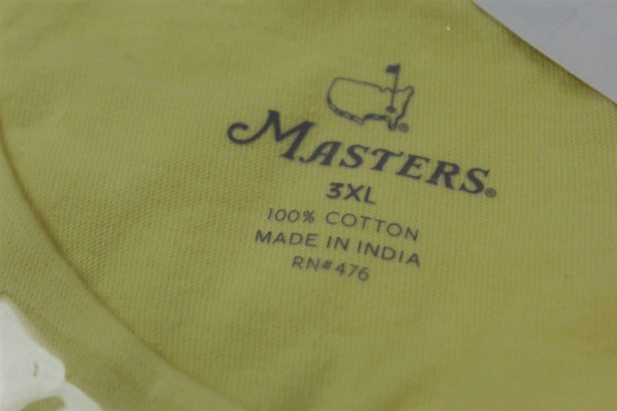 Masters Tournament Commemorative 'Egg Salad' Yellow Logo Shirt in Original Package - 3XL