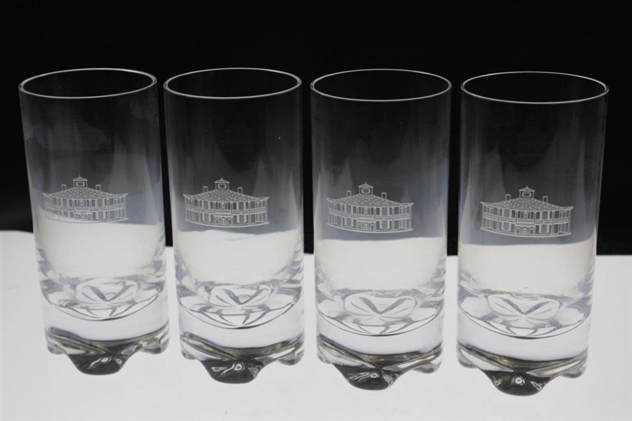 Set of Four (4) Augusta National Golf Club 'Clubhouse' Logo Drinking Glasses