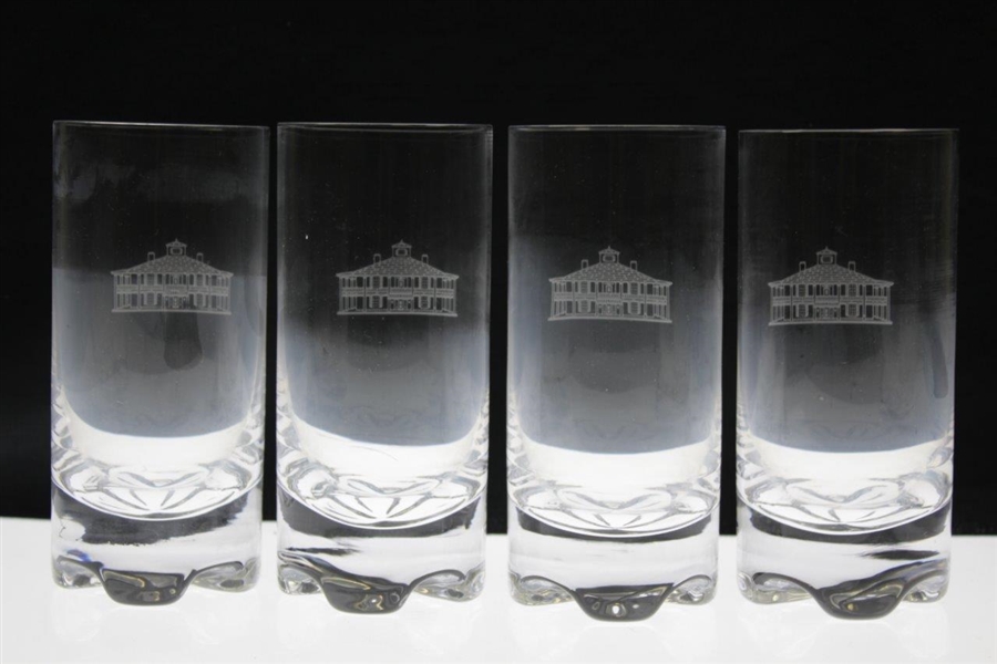 Set of Four (4) Augusta National Golf Club 'Clubhouse' Logo Drinking Glasses