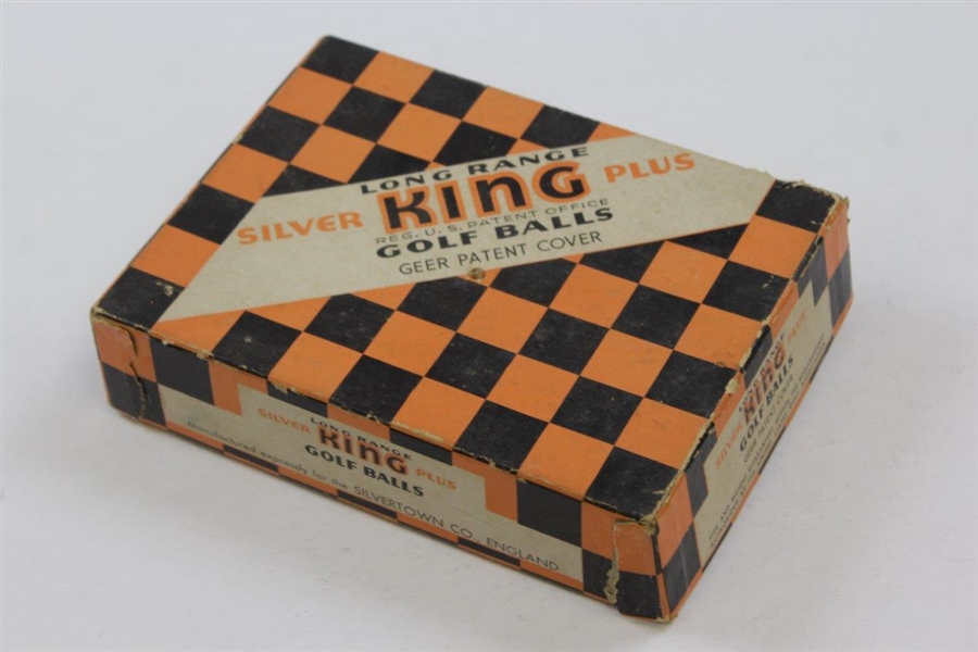 Vintage Long Range Silver KING Plus Golf Balls Box with Variety Golf Balls