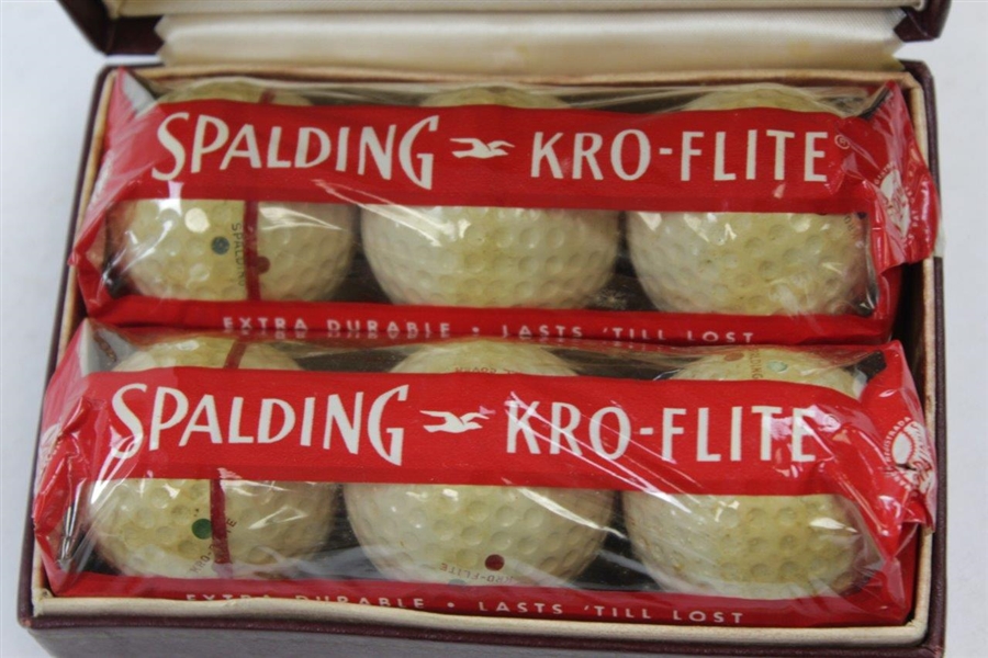 Two Sleeves of Unopened Spalding Kro-Flite Golf Balls in Case