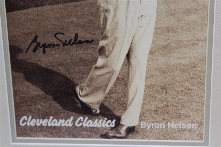 Byron Nelson Signed 'Celveland Classic' Promo Photo - Framed JSA ALOA