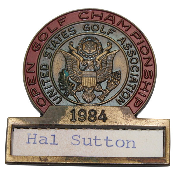 Hal Sutton's 1984 US Open Championship at Winged Foot Contestant Badge