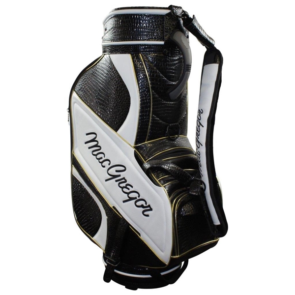 Greg Norman's Personal MacGregor Qantas Black & White Full Size Golf Bag with Stitched Signature