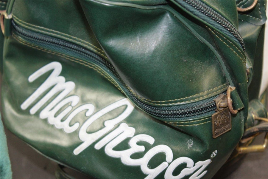 Greg Norman's Personal MacGregor Pro-Only Green & White Full Size Golf Bag