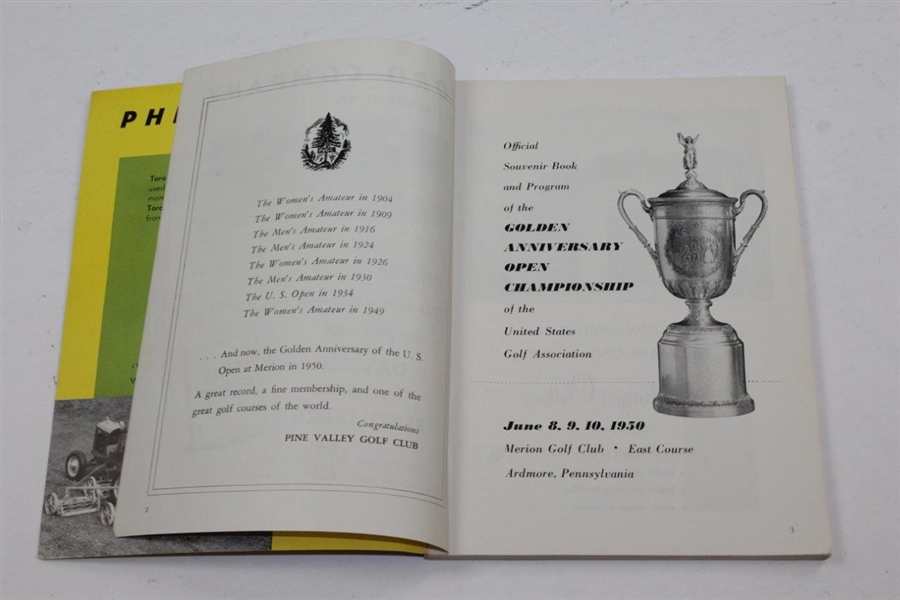 1950 US Open at Merion Golf Club '50th Anniversary' Program - Ben Hogan Winner