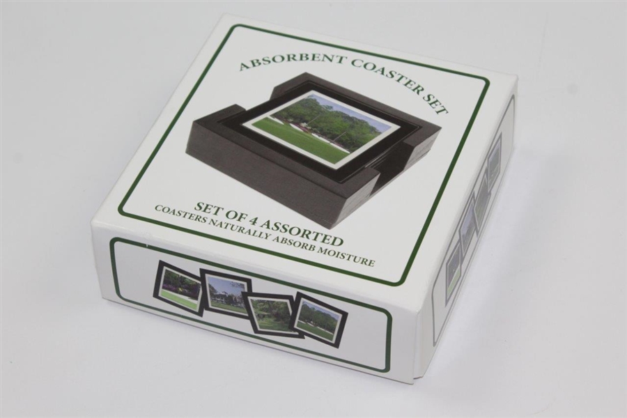 Masters Tournament Set Of 4 Moisture Absorbing Coasters in Original Box
