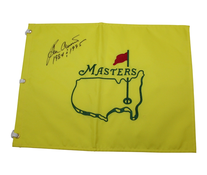 Ben Crenshaw Signed Undated Masters Embroidered Flag with Dates Won JSA ALOA