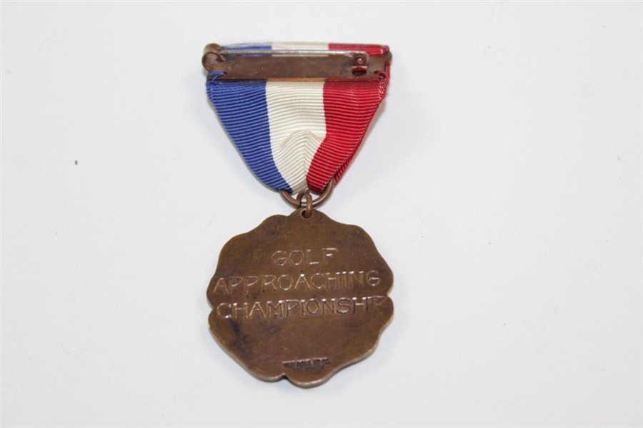 1922 Toledo Park Recreation Department Week Golf Approaching Champion Medal with Tricolor Ribbon & Bar Pin