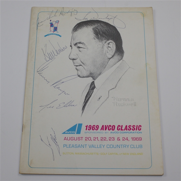 Player, Elder, Weiskopf, Venturi, & others Signed 1969 AVCO Program JSA ALOA