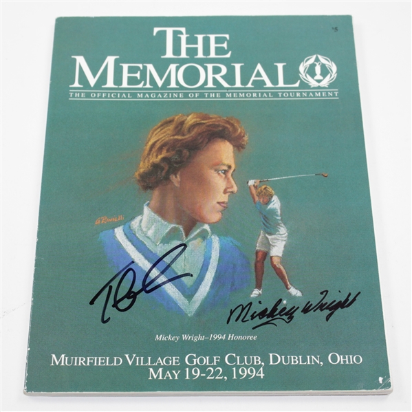 Mickey Wright & Tom Lehman Signed 1994 The Memorial Tournament Program JSA ALOA