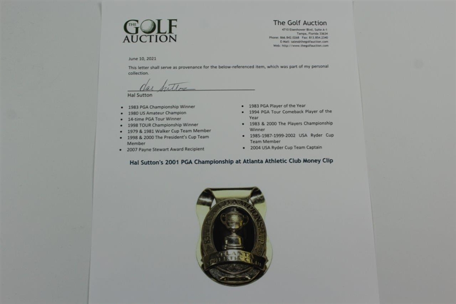 Hal Sutton's 2001 PGA Championship at Atlanta Athletic Club Money Clip