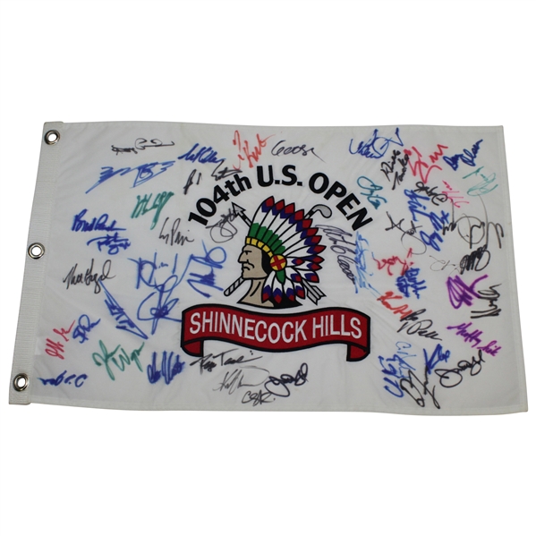 Multi-Signed 2004 US Open at Shinnecock Hills Embroidered Flag JSA FULL #BB86958