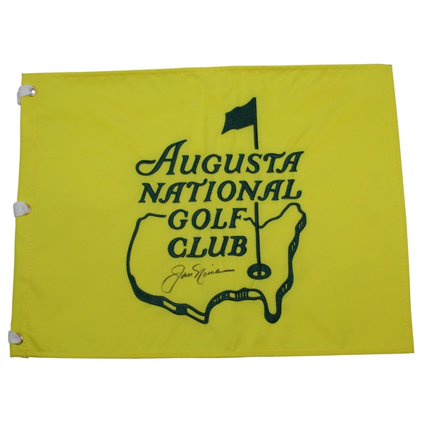 Jack Nicklaus Signed Augusta National GC Members Embroidered Flag JSA ALOA