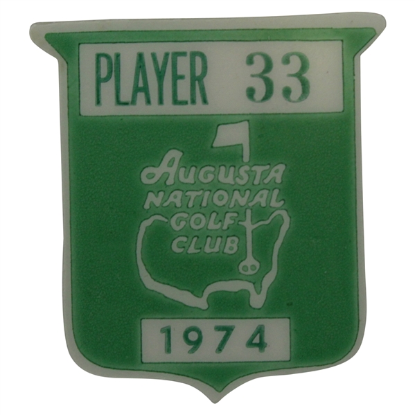 1974 Masters Contestant Badge #33 - Dave Stockton