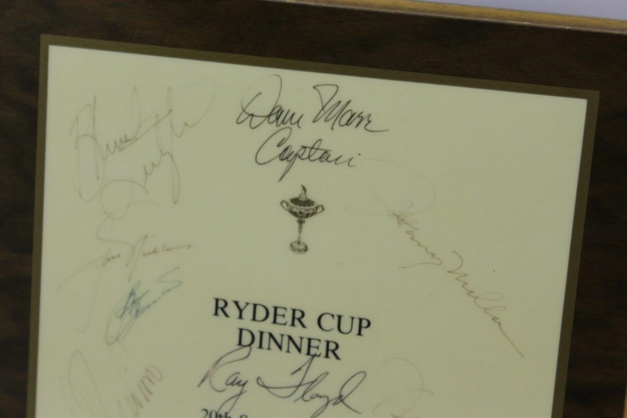 Ray Floyd's 1981 Ryder Cup Dinner Menu Signed by USA Team JSA ALOA