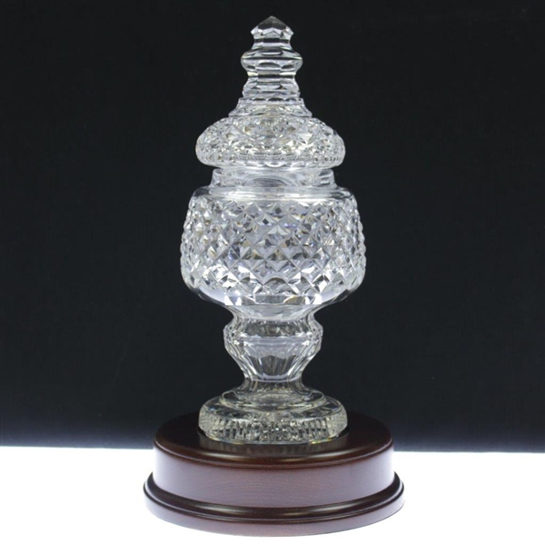 Ray Floyd's 1987 The Belgian Classic Cut Glass Vase on Plinth
