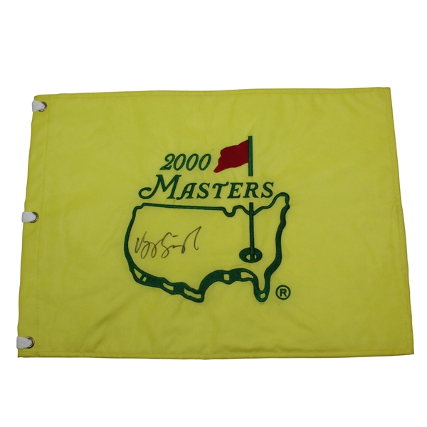 Vijay Singh Signed 2000 Masters Tournament Embroidered Flag JSA ALOA