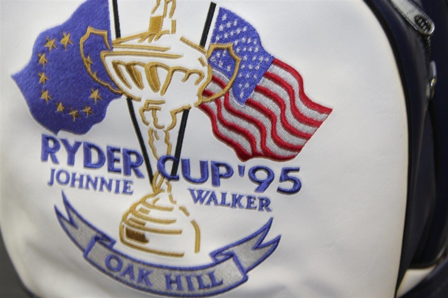 1995 Ryder Cup at Oak Hill Team Europe & Captain Signed Full Size Golf Bag JSA