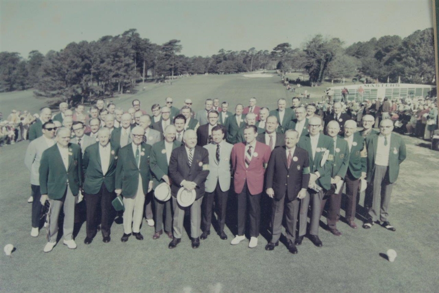 1971 Masters Tournament Officials Photo With List Of Names - Matted