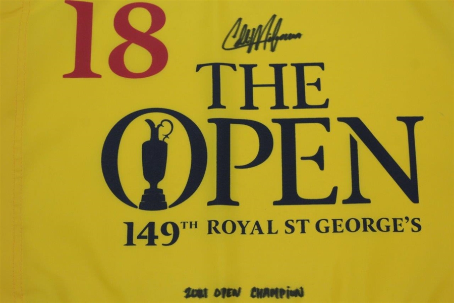 Collin Morikawa Signed The OPEN at Royal St. George's Screen Flag with '2021 Open Champion' JSA #WIT719843