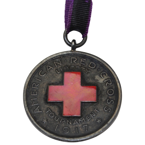 1917 Red Cross Liberty Tiffany Medal With Ribbon