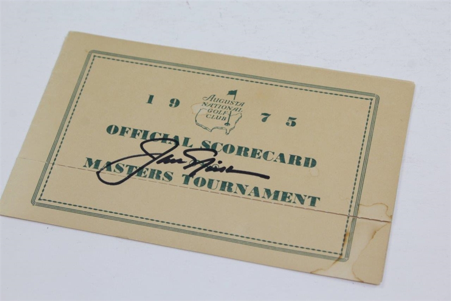 Jack Nicklaus Signed 1975 Masters Tournament Official Scorecard JSA ALOA