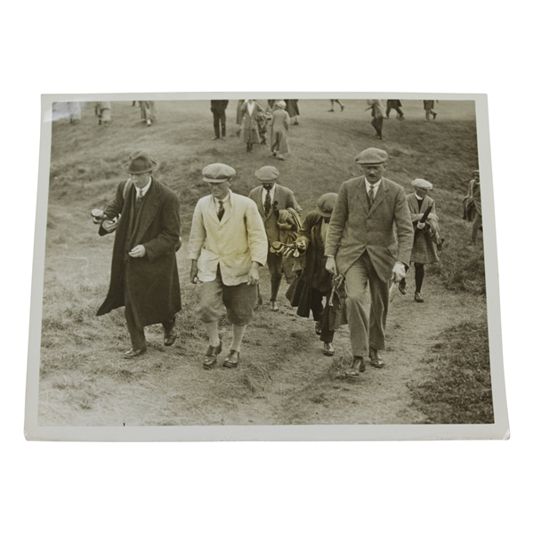 W.I. Hunter & A.J. Graham Amateur Golf Final at Hoylake to 10th Tee Sport & General Press Photo - Victor Forbin Collection