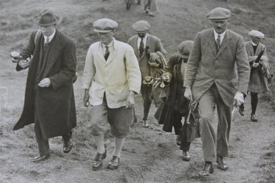 W.I. Hunter & A.J. Graham Amateur Golf Final at Hoylake to 10th Tee Sport & General Press Photo - Victor Forbin Collection