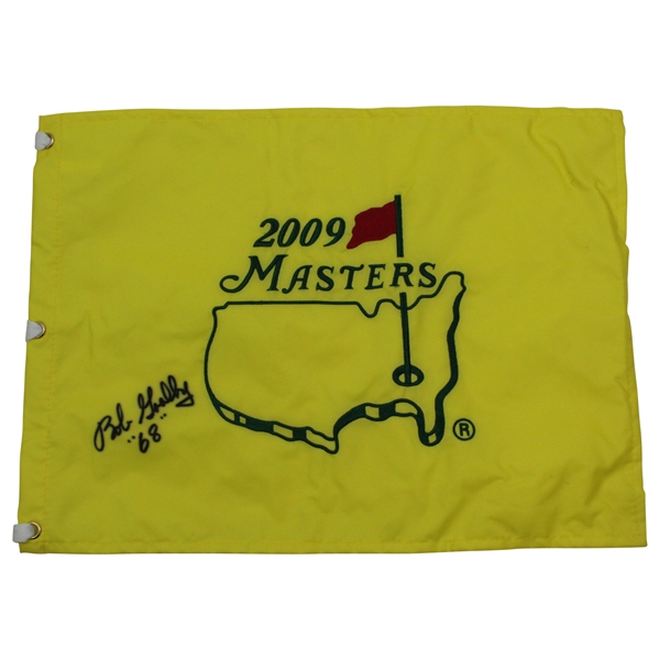 Bob Goalby Signed 2009 Masters Embroidered Flag with '68' JSA ALOA
