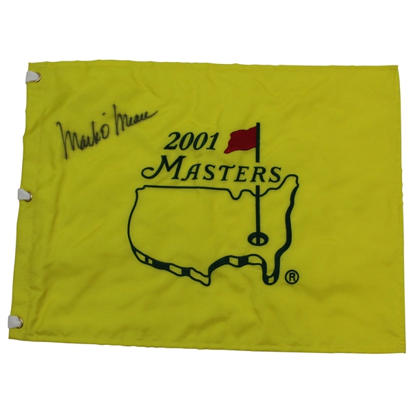 Mark O'Meara Signed 2001 Masters Embroidered Flag JSA ALOA