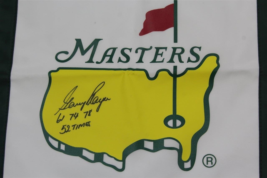 Gary Player Dual Side Signed Masters Garden Flag with Years Won JSA ALOA