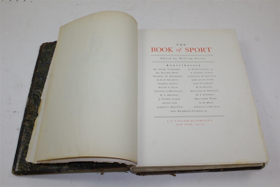 1901 Ltd Ed 'The Book of Sport' Edited by William Patten & Published by J.F. Taylor 70/450