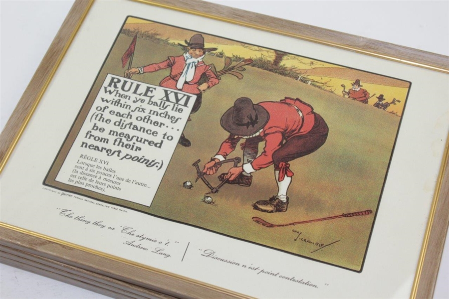 Seven(7) Crombie Rules of Golf Presented by Perrier - Framed