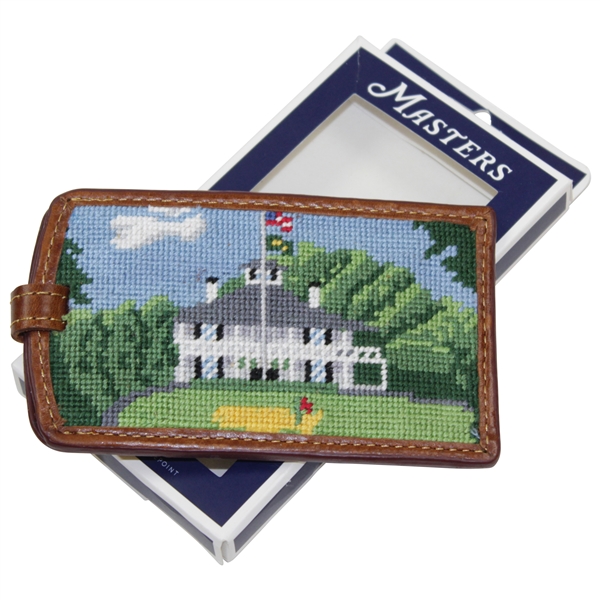 Masters Touranment Smathers & Branson Hand-Stitched Needlepoint Luggage Tag