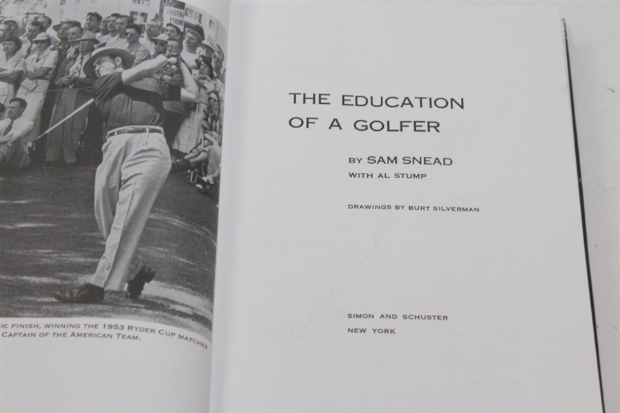 Sam Snead Twice Signed 'The Education Of A Golfer' Ltd Ed #1636/2000 Book JSA ALOA