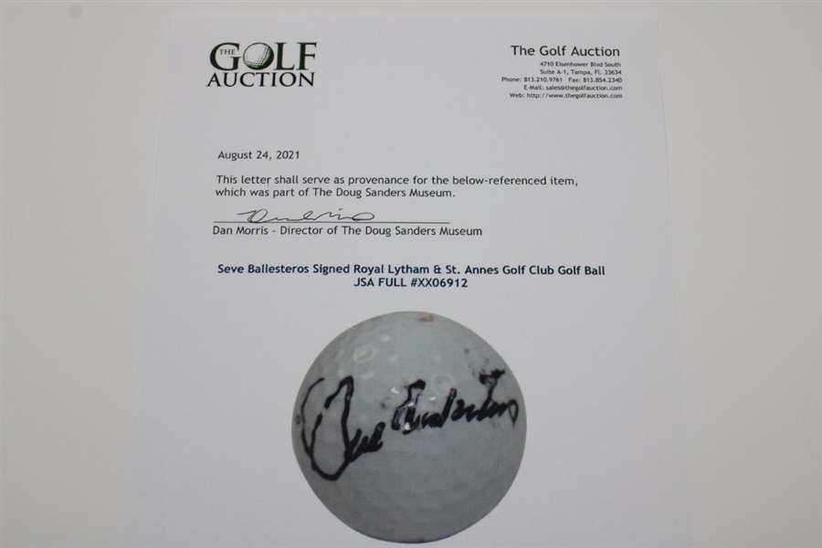 Seve Ballesteros Signed Royal Lytham & St. Annes Golf Club Golf Ball JSA FULL #XX06912