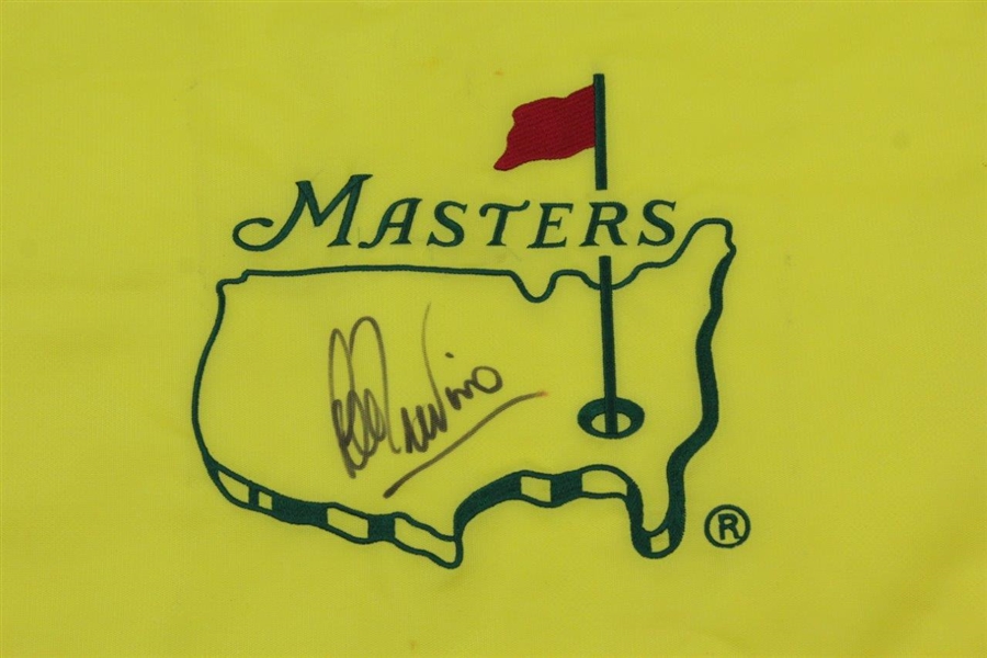 Lee Trevino Signed Undated Masters Embroidered Flag JSA ALOA
