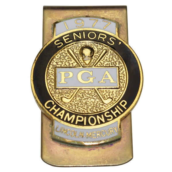 Rod Munday's 1977 Seniors PGA Championship Contestant Badge/Clip
