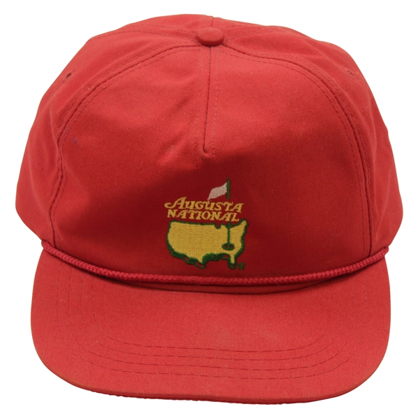 Vintage Red Augusta National Leather Strap Hat