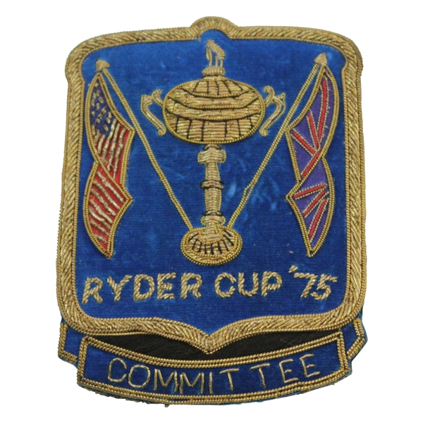 Henry Poe's 1975 Ryder Cup Committee Blue Bullion Crest