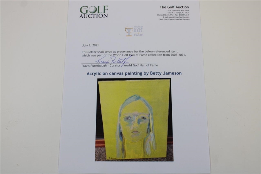 Original Hand-Painted Acrylic on Canvas Painting by Betty Jameson - World Golf Hall of Fame Collection