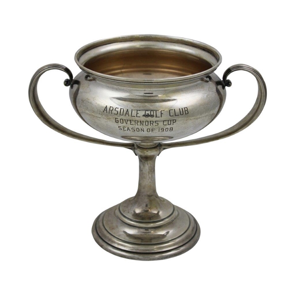 1908 Arsdale Golf Club Election Day Governors Cup Sterling Silver Trophy Won by Morton Waite