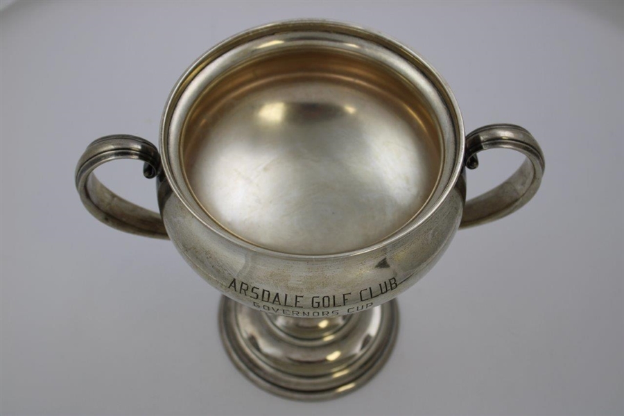 1908 Arsdale Golf Club Election Day Governors Cup Sterling Silver Trophy Won by Morton Waite