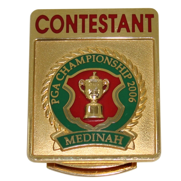 2006 PGA Championship at Medinah Contestant Badge - Tiger Woods Winner